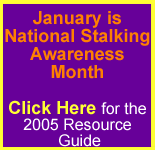 January is National Stalking Awareness Month